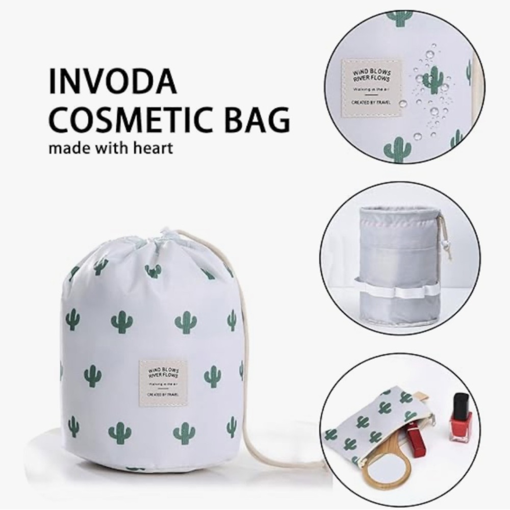 Cactus Print Drawstring Bag - Picture 3 of 12